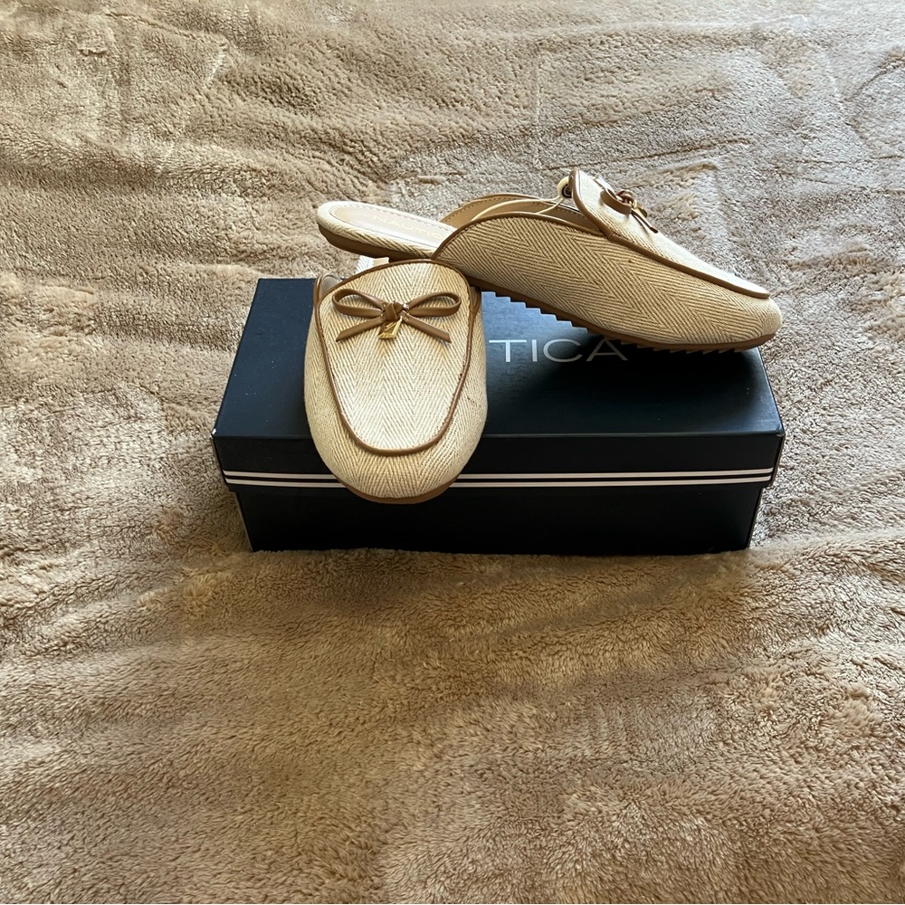 Women’s Nautical slip on shoes new with box 8